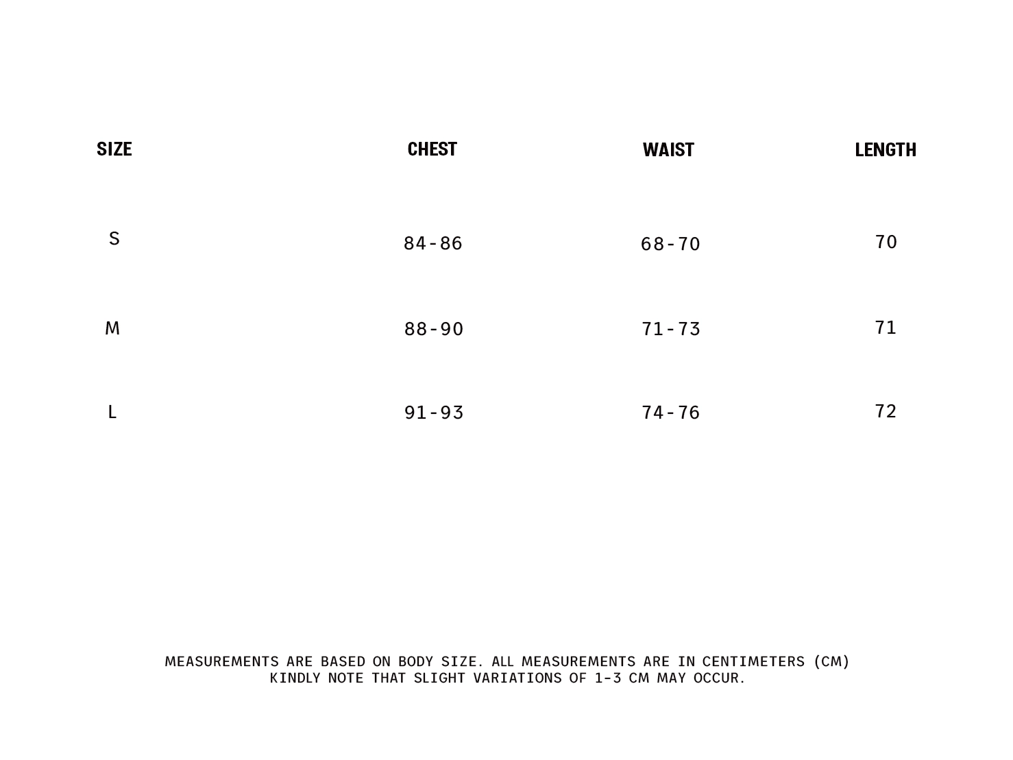 Guide Sizes Image
