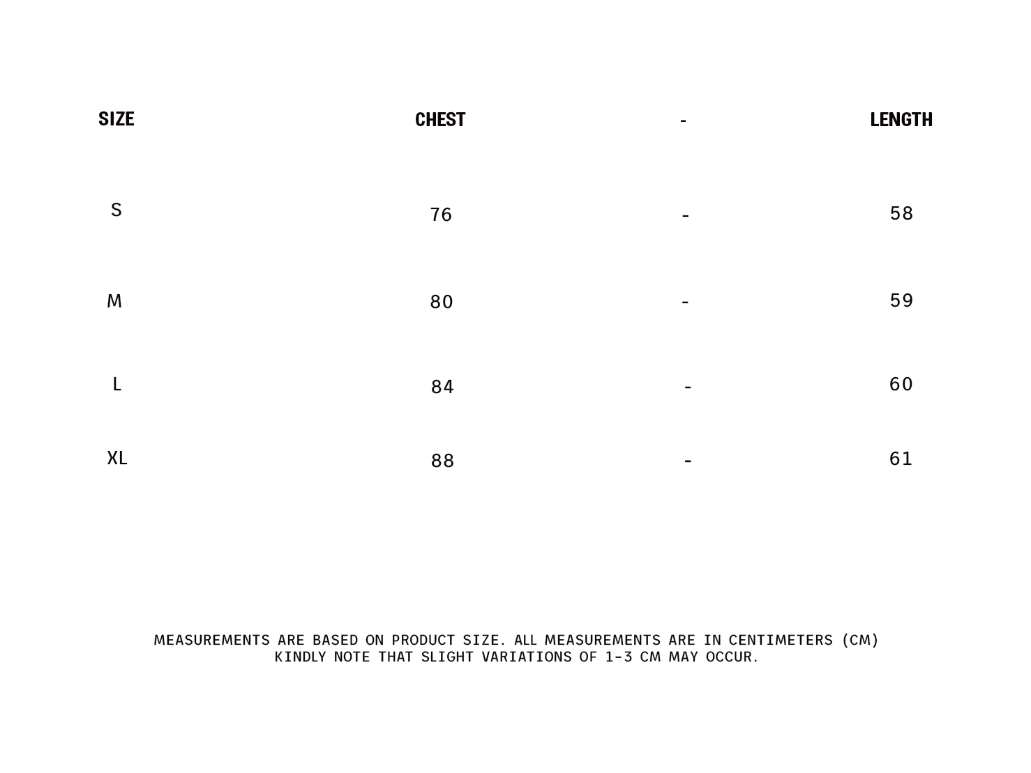 Guide Sizes Image