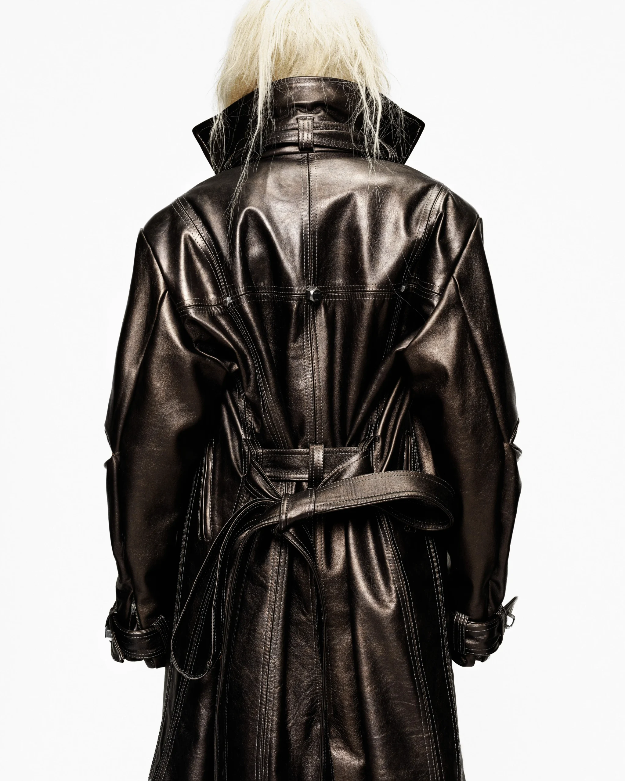 DEAR STOCKHOLM! LEATHER TRENCH COAT