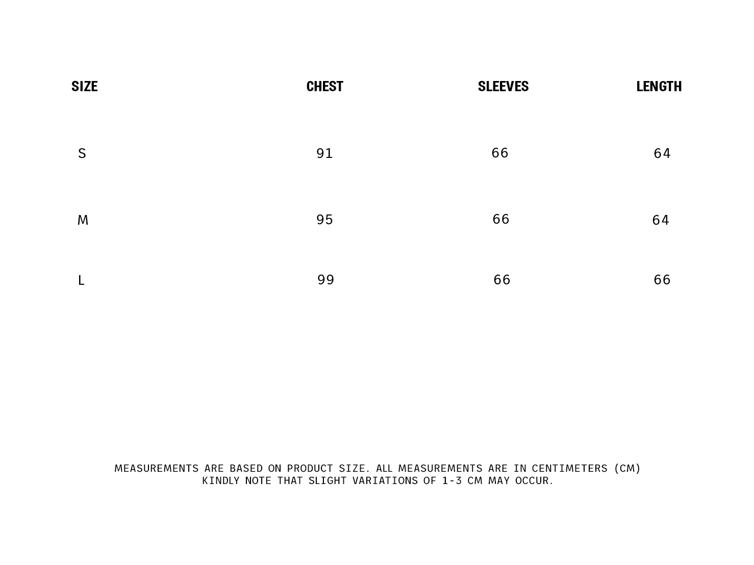Guide Sizes Image