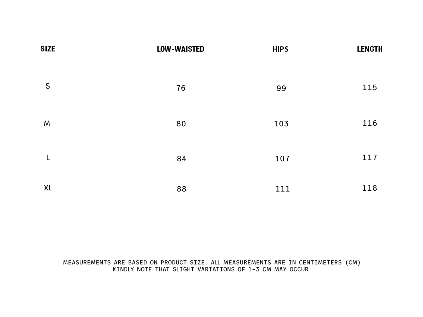 Guide Sizes Image