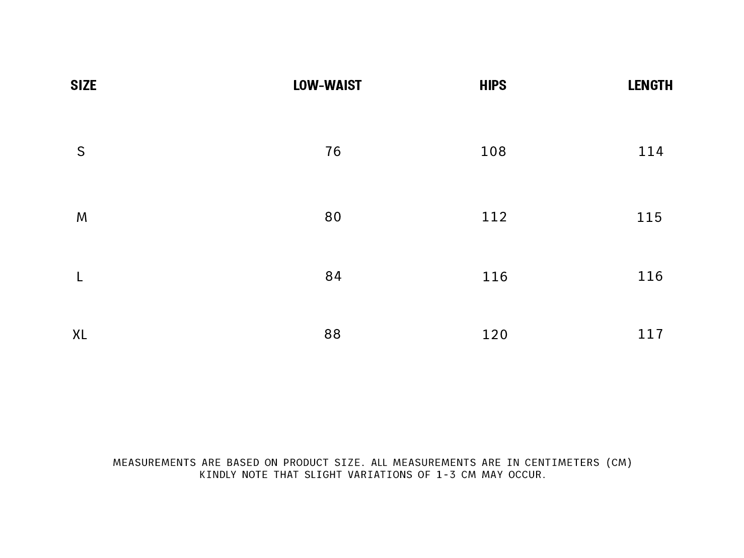 Guide Sizes Image